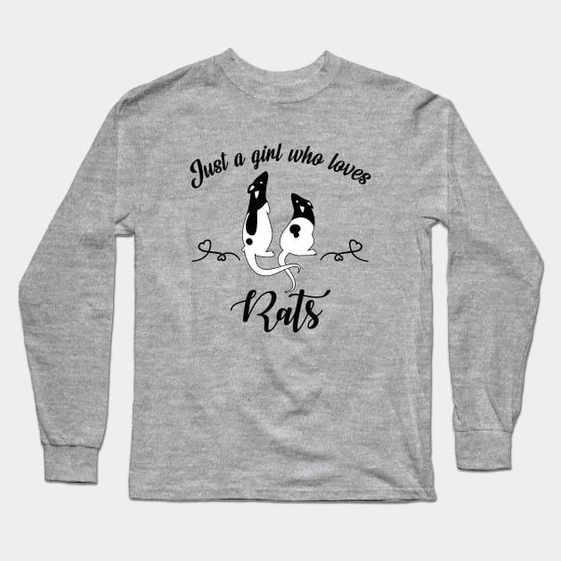 Just a Girl who loves Rats Long Sleeve T-Shirt by Stoney09